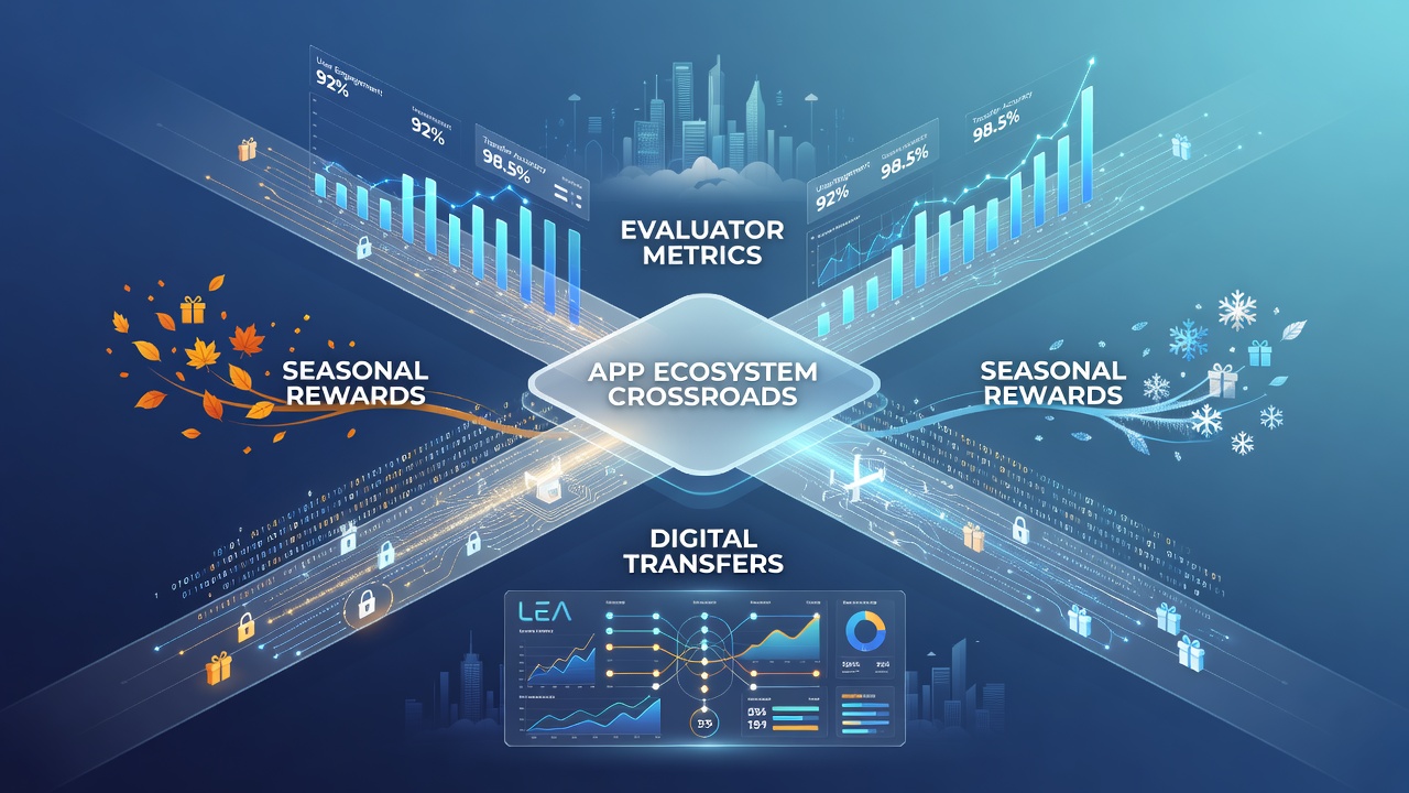Analytics chart showing alignment between digital transfers and seasonal rewards in league playoff apps