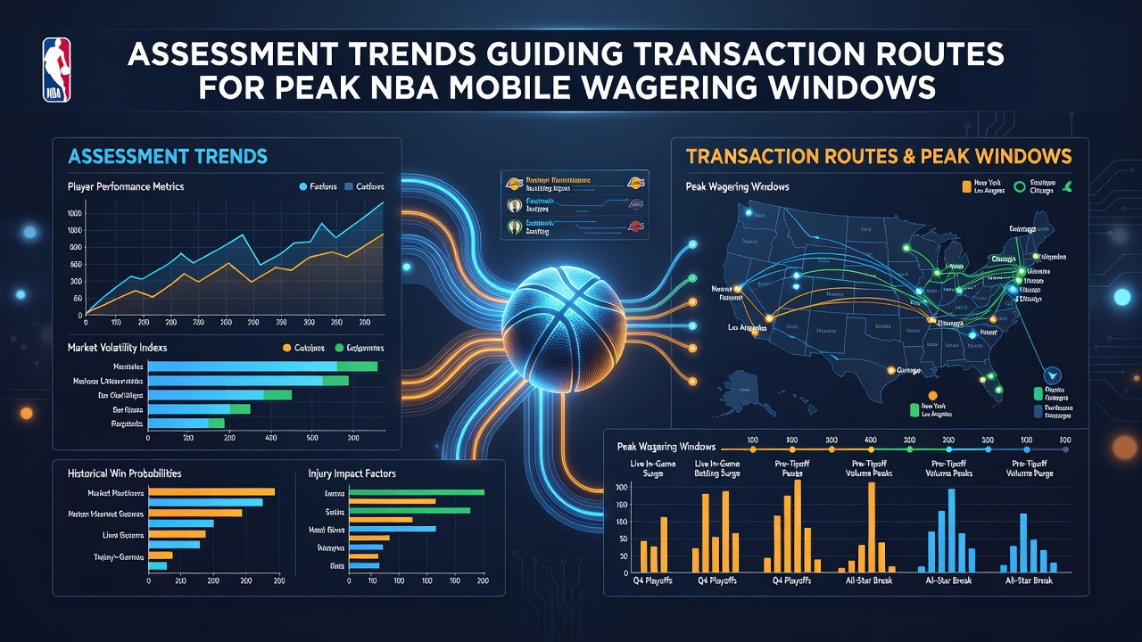 Data visualization of transaction route performance metrics for NBA mobile wagering in peak windows