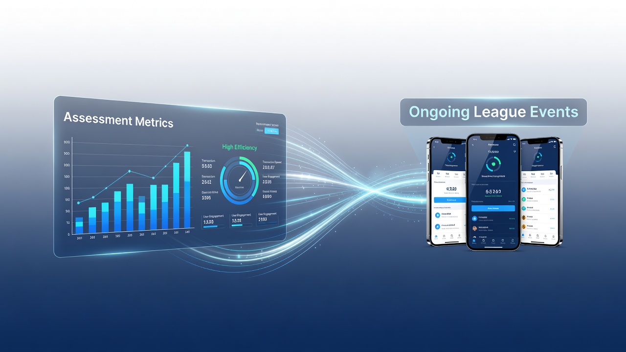 Mobile banking interface showing transaction metrics and assessment data in a betting app environment