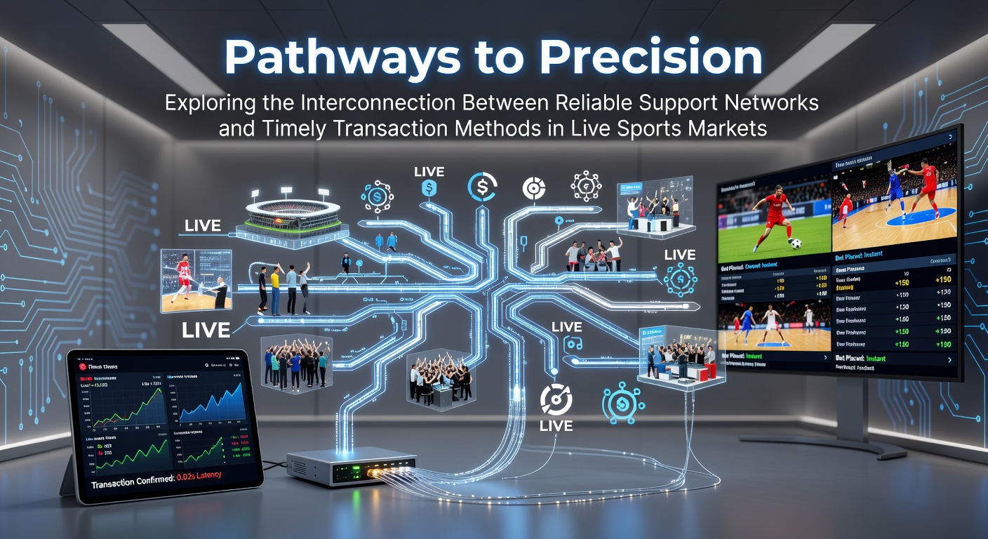 Illustration of interconnected support networks and transaction flows in live sports betting platforms