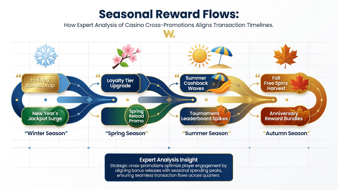 Flowchart illustrating seasonal reward alignment between casino bonuses and live league app betting sessions